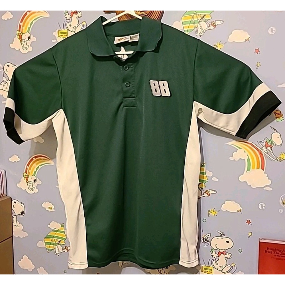 Dale Earnhardt Jr Winners Circle AMP Energy #88 Green Mens Polo Shirt Size Large